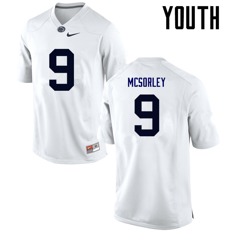 Youth Penn State Nittany Lions #9 Trace McSorley College Football Jerseys-White - Click Image to Close